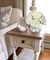 Fake Flowers White Peonies Artificial Flowers Faux Flowers with Vase Peony Silk Flower Arrangements in Glass Vase with Faux Water for Home Decor Bathroom Table Centerpiece Shelf Decorations